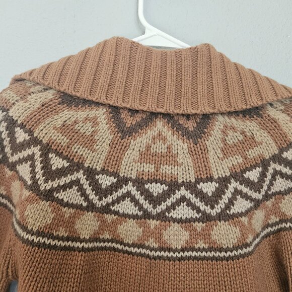 $348 Brooks Brothers Alpaca Wool Fair Isle Sweater Brown Multi Women’s SZ Small - Picture 9 of 12